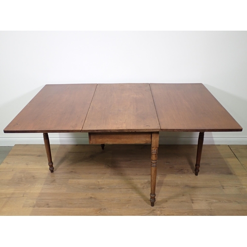 79 - A 19th Century mahogany dropleaf Dining Table on turned supports 3ft 7in W x 2ft 5in H