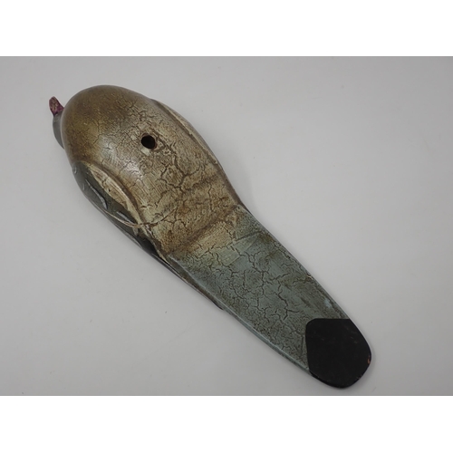 96 - A carved and painted Woodpigeon Decoy 14in L