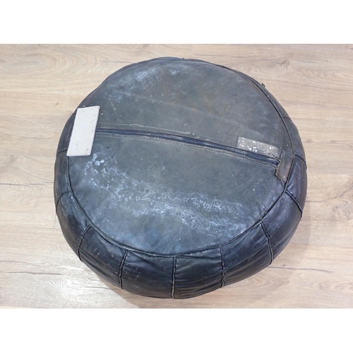 97 - A leather Pouffe