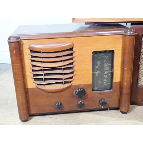 332 - A Blaupunkt wooden cased Radio and two other wooden cased vintage Radios (failed PAT)