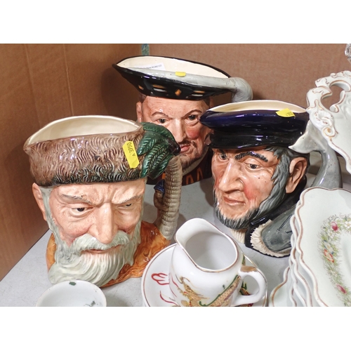 538 - Three Royal Doulton Character Mugs, a Dessert Service, Crown Staffordshire Coffee Set, etc.