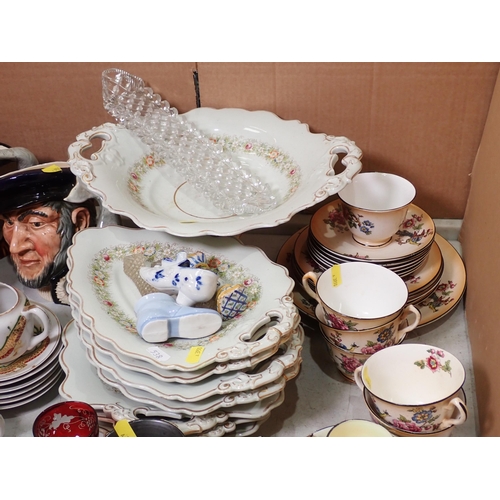 538 - Three Royal Doulton Character Mugs, a Dessert Service, Crown Staffordshire Coffee Set, etc.