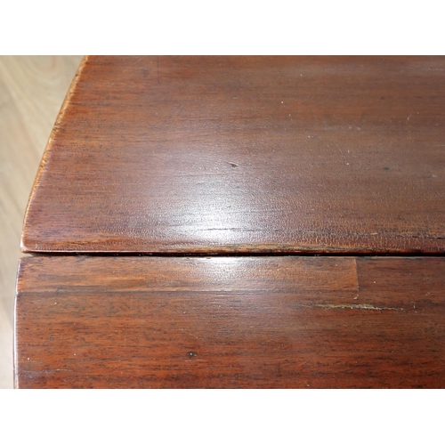 588 - An 18th Century and later mahogany dropleaf demi-lune Table on pad feet 2ft 6in W x 2ft 2in H