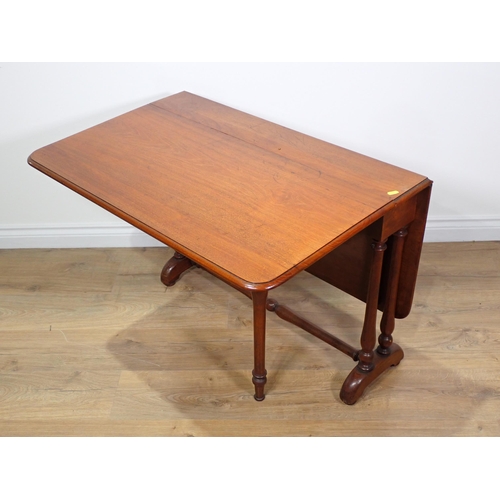 63 - A Victorian mahogany Sutherland Table 3ft W x 2ft 2in H