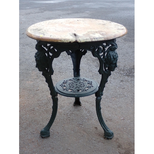 746 - A Victorian cast iron Pub Table