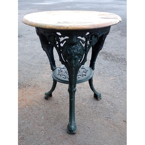 746 - A Victorian cast iron Pub Table