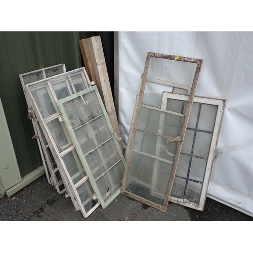 759 - A quantity of metal framed Crittal Windows