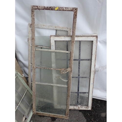 759 - A quantity of metal framed Crittal Windows