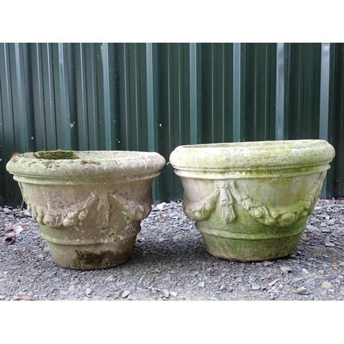 763 - Two concrete Planters