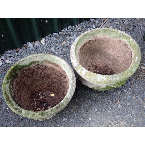 763 - Two concrete Planters