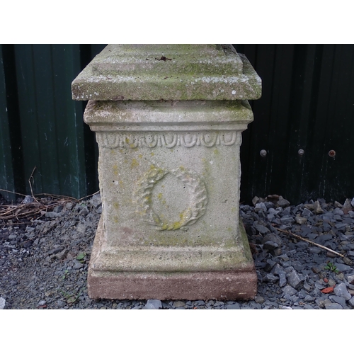 766 - A concrete square Planter on pedestal base