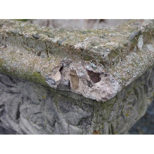 766 - A concrete square Planter on pedestal base