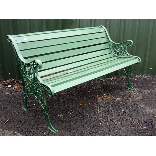 774 - A green painted Garden Bench