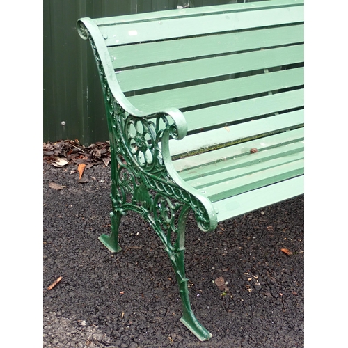 774 - A green painted Garden Bench