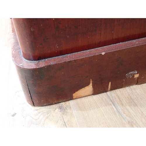 17 - A Victorian mahogany Bookcase with glazed upper section with mirrored back and glass shelves above b... 