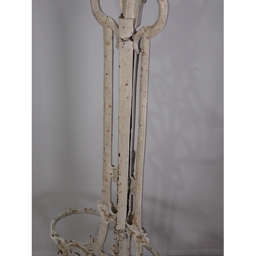 25 - A Victorian white painted cast iron Hall Stand A/F 5ft 10in H x 1ft 8in W