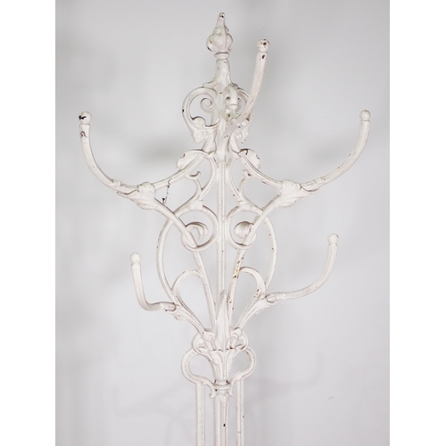 25 - A Victorian white painted cast iron Hall Stand A/F 5ft 10in H x 1ft 8in W