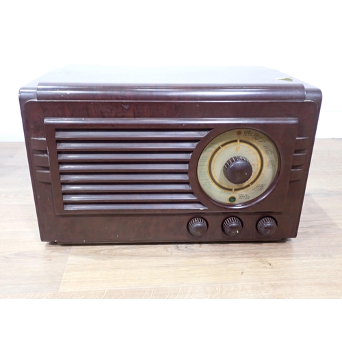 253 - A Radio Rentals bakelite Radio, and two Bush Bakelite Radios (passed PAT, 1 has no flex)