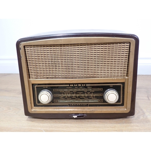 253 - A Radio Rentals bakelite Radio, and two Bush Bakelite Radios (passed PAT, 1 has no flex)