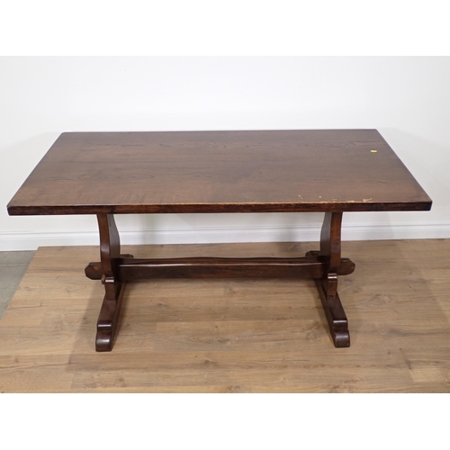 281 - A modern oak Refectory Table 5ft L x 2ft 5in H