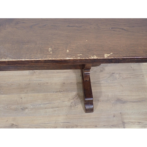 281 - A modern oak Refectory Table 5ft L x 2ft 5in H