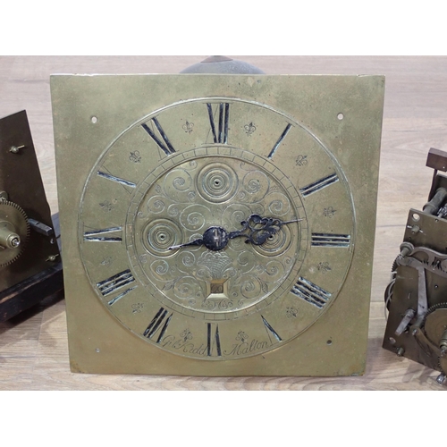 293 - An 18th Century 30 hour Longcase Clock Movement with brass dial and two other Movements