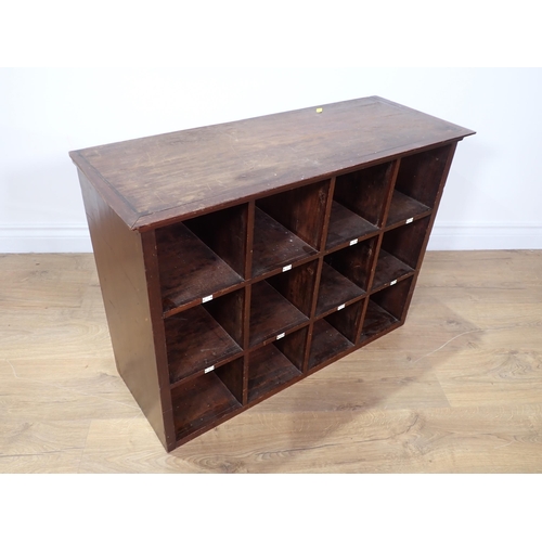 303 - A set of mahogany Pigeon Holes 2ft 7in W x 1ft 11in H