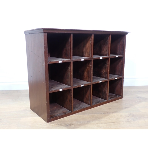 303 - A set of mahogany Pigeon Holes 2ft 7in W x 1ft 11in H