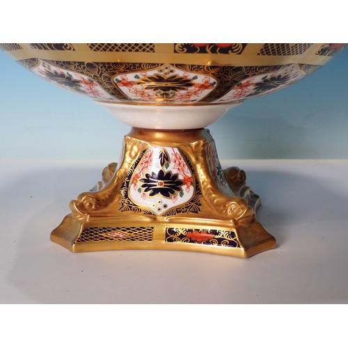 742 - A Royal Crown Derby pedestal Comport, in Imari colours and profusely gilt, 10in W