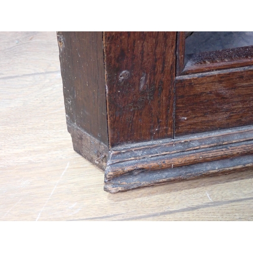 374 - A Georgian oak hanging Corner Cupboard 3ft H x 2ft 1in W