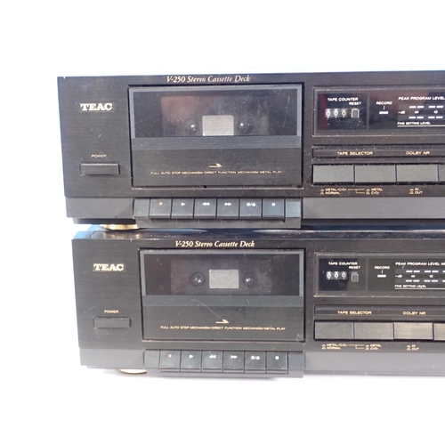 379 - Two TEAC 250v Stereo Cassette Desk (passed PAT)