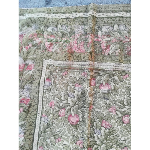 382 - A large antique embroidered Carpet with floral design 9ft 10in