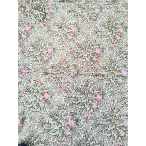 382 - A large antique embroidered Carpet with floral design 9ft 10in