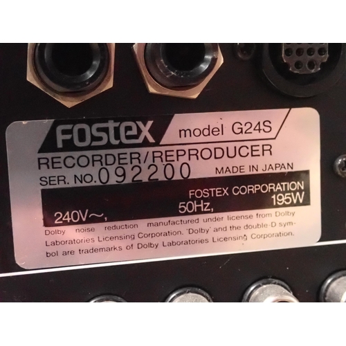 399 - A Fostex G24s 1'' 24track multitrack reel to reel Recorder with remote and manual (passed PAT)