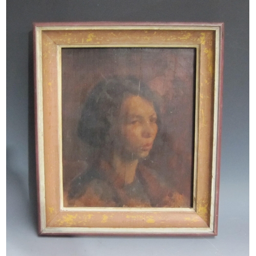 406 - TERRY GOODE-SMEETH. At a Bedroom Window, oil on canvas board, 7½ x 5½; one other picture by the same... 