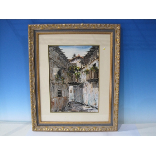 429 - EMMETT FRITZ. 'A Deserted Street, Spain', watercolour, 11 1/2 x 15 1/2in; together with two pictures... 