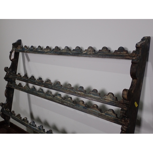 449 - A painted Delft Rack 3ft 8in W x 2ft 3in H