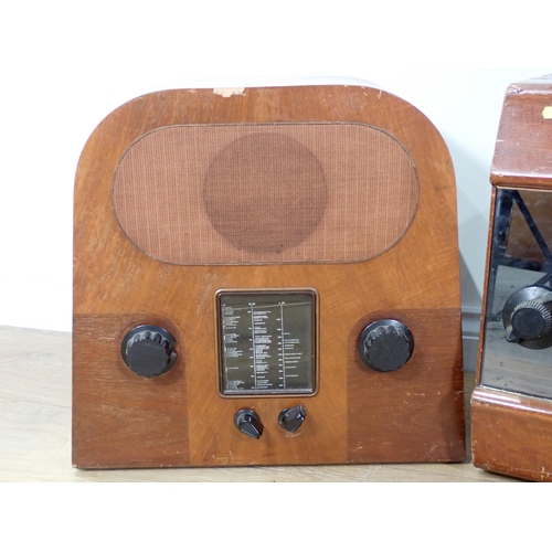 451 - An Ekho 355 vintage Radio and two other wooden cased Radios (failed PAT)