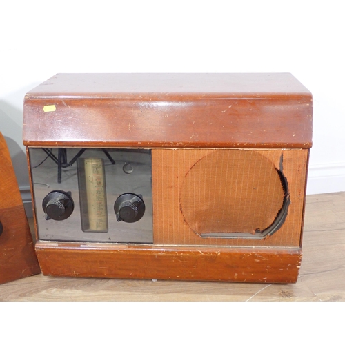 451 - An Ekho 355 vintage Radio and two other wooden cased Radios (failed PAT)