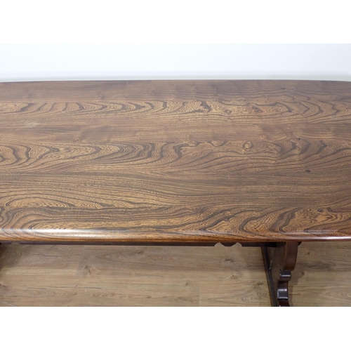 46 - An Ercol elm Refectory Table 6ft 4in L x 2ft 4in H