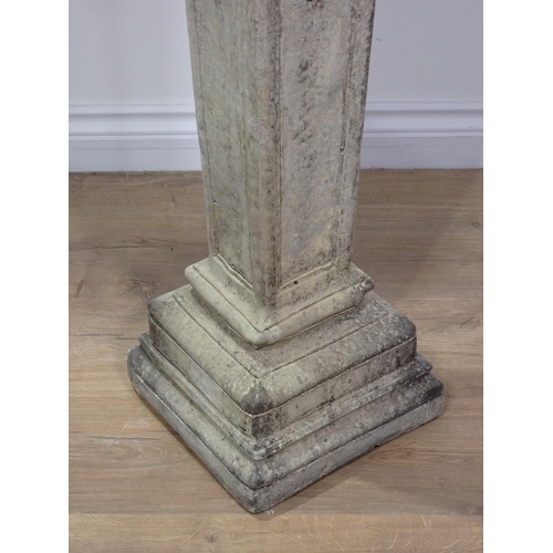 471 - A concrete Bust of a Woman on Regency style tapering Column 5ft 8in H