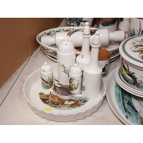 476 - A collection of Portmerion bird decorated Table ware including Serving Dish, Meat Plate, Tureen, Vas... 