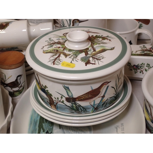 476 - A collection of Portmerion bird decorated Table ware including Serving Dish, Meat Plate, Tureen, Vas... 