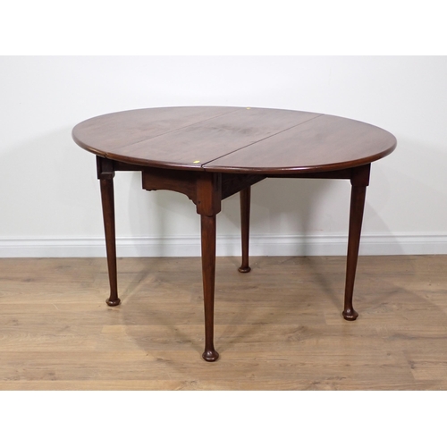 49 - An 18th Century mahogany dropleaf Table on pad feet 3ft 2in W x 2ft 4in H