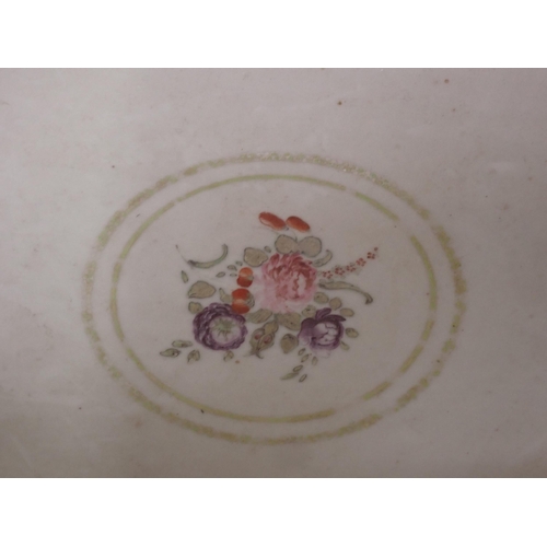 496 - A Chinese famille rose decorated Dish, a Bowl and various green and brown glazed Chinese pottery Bow... 