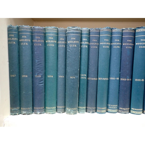 1 - Twenty nine bound volumes of Woolhope Club Transactions, various dates late 19th century to early 20... 