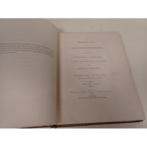 15 - COXE William, An Historical Tour in Monmouthshire, illus. views by Sir R.C. Hoare, new map of the Co... 