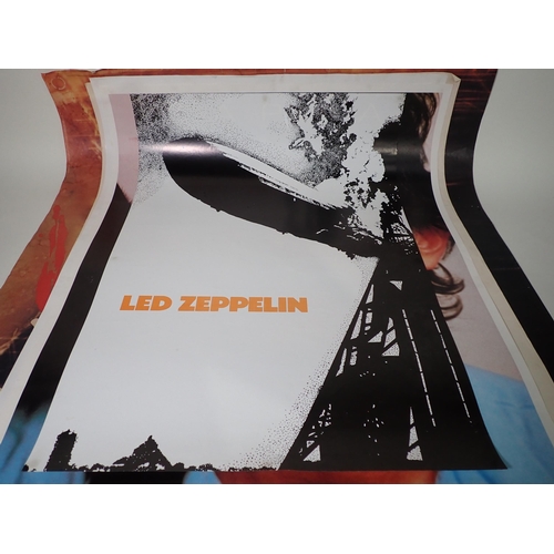 166 - A collection of twelve Posters from the 1970s and 80s including 1979 Knebworth Festival Led Zeppelin... 