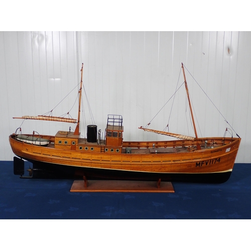 168 - A scratch built Model of an Admiralty MFV No.1174 'Elizabeth' 3ft L x 1ft 8in H