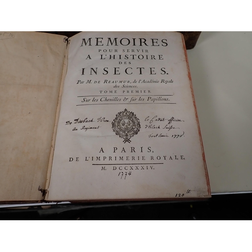 24 - M. De. REAUMUR. Memoirs pour Servir A L'Histoire des Insectes, Sur les Chenniles and Sur les Pappilo... 